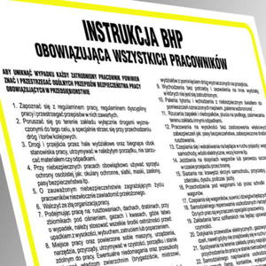 Instrukcja oglna BHP obowizujca wszystkich pracownikw - 2874202038