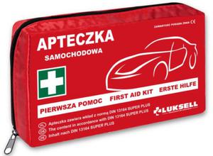 Apteczka Samochodowa z Kompletnym Wyposaeniem Opatrunkowym + Ustnik - 2878395404