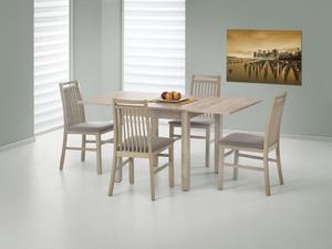 Zestaw: stół Gracjan (80-160x80x76 cm) i 4 krzesła Hubert 9 Halmar - 2845113832