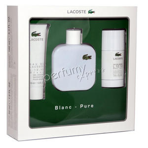 Lacoste L.12.12 Blanc/White komplet (100 ml EDT & 75 ml Deo Stick & 50 ml SG) - 2858331571