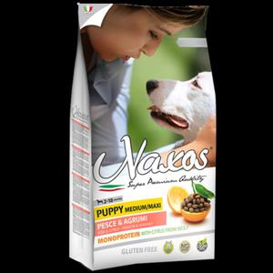 Naxos Puppy Medium/Maxi Ryba Karma Bezglutenowa i Monobiakowa dla psw ras rednich i duych 12kg - 2877595099