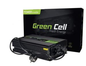 Green Cell Przetwornica 12V/230V 300W/600W czysty sinus - 2877545541