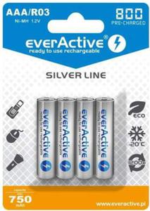 Akumulatorki AAA / R03 everActive Ni-MH Ni-MH 800 mAh ready to use "Silver line" (box 4szt) - 2876174862