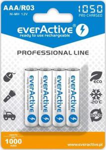 Akumulatorki AAA / R03 everActive Ni-MH 1050 mAh ready to use "Professional line" (box 4 szt) - 2876495776