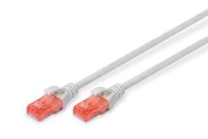 Patch cord U/UTP kat.6 PVC 1m szary - 2867879139