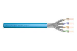 Kabel teleinformatyczny instalacyjny kat.6A, S/FTP, Eca, drut, AWG 23/1, LSOH, 100m ofoliowany Niebieski - 2874237949