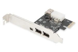 Karta (Kontroler) Firewire (400) PCI Exp., 2xZew. 1xZew.(Mini) IEEE1394a 6pin+Mini,Low Profile,VT6308P - 2873699666