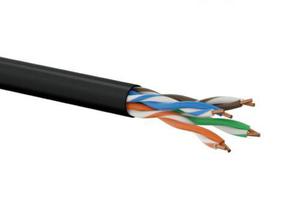Kabel U/UTP kat.5E PVC linka 100m Czarny - 2874508868