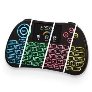 Podwietlana mini klawiatura bezprzewodowa RGB TV Box, Smart TV, konsole, PC, KW-03 - 2877229842