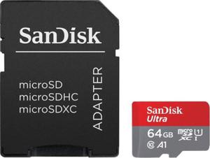 Karta Ultra microSDXC 64GB 140MB/s A1 + Adapter SD - 2877124405