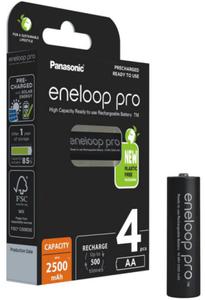 Akumulatorki Panasonic Eneloop PRO R6/AA 2500mAh Ni-MH BK-3HCDE/4BE - 4 sztuki (blister) - 2878001600