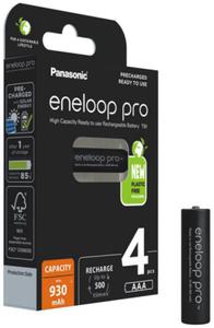 Akumulatorki Panasonic Eneloop PRO R03/AAA 930mAh Ni-MH BK-4HCDE/4BE - 4 sztuki (blister) - 2877546097