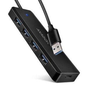 HUE-C1A 4-portowy hub USB 5Gbps Travel, USB-C power IN, kabel Type-A 19cm, USB-C dodatkowe zasilanie - 2875299165