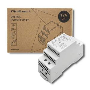 Qoltec Zasilacz na szyn DIN | 24W | 12V | 2A | Szary - 2876176003