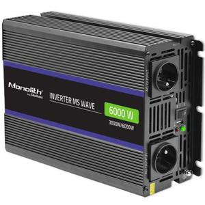 Przetwornica napicia Monolith 6000 MS Wave | 12V na 230V | 3000/6000W | USB - 2876288845