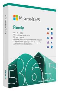 365 Family PL P10 1Y 6Users Win/Mac Medialess Box 6GQ-01940 Zastpuje P/N:6GQ-01593 - 2877798169