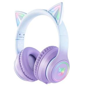 Suchawki gamingowe B90 RGB kocie uszy Fioletowe - 2877230307