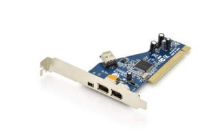 Digitus Karta/Kontroler Firewire (400) PCI, 2x6pin. 1x4pin Wew., 1x6pin Zew. IEEE1394a, Chipset: TSB43AB23 - 2876690770