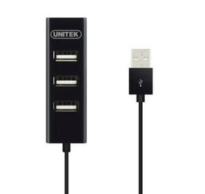 Unitek Hub 4x USB 2.0, Y-2140, Ladowanie tel., czarny - 2877433075