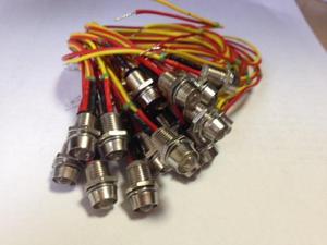 Kontrolka LED 8mm 12V zielona z przewodem - mw-