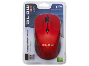 Mysz bezprzewodowa optyczna BLOW MB-10 czerwona / 84-003 - 2866097797