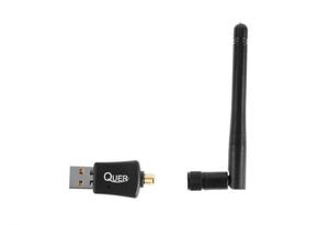 Karta sieciowa WiFi-USB 5GHz QUER 802.11a/c 430Mbps z odczn anten / KOM0640-5 - 2859685330