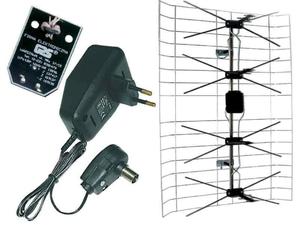 Antena TV VHF/UHF siatkowa ze wzmacniaczem / HN15ECO - 2835342987