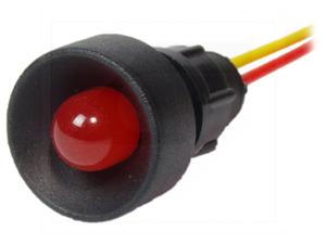 Kontrolka LED 10mm 12-24V AC/DC czerwona KLP-10/R