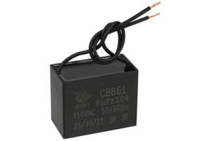 Kondensator rozruchowy 8uF/450V AGD z kostka z przewodami / 39745 - 2871132296