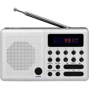 Radioodbiornik ELTRA Pliszka z pamici 10 stacji + USB biae - 2871307720