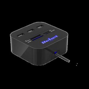 HUB USB 2.0 / 3xUSB czytnik kart SD/MMC, MICRO SD,M2,MS / KOM1020 - 2870483620