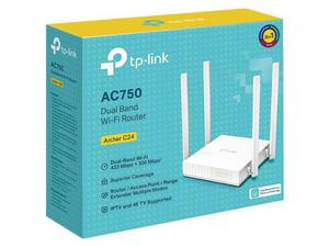 Router TP-LINK C24 ARCHER 4xRJ45 WiFi 750Mb/s (kablwka) dual band (2,4/5 GHz) - 2871995432