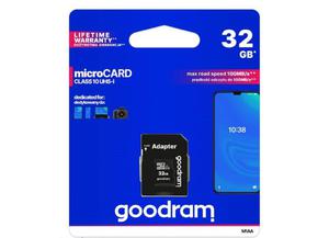 Karta SD 32GB micro+adaptor GOODRAM Class 10 - 2870029314