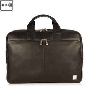 Knomo Newbury - torba skrzana do notebooka 15" (czarna) - 2859480265