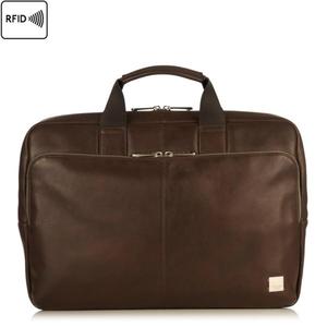 Knomo Newbury - torba skrzana do notebooka 15" (brzowa) - 2859480266