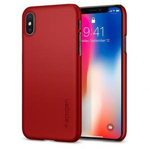 Spigen Thin Fit etui do iPhone X (czerwony) - 2859480595