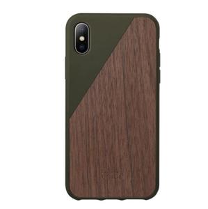 Native Union Clic Wooden - obudowa ochronna do iPhone X (olive) - 2859480623