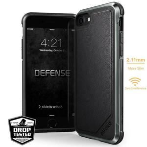 X-Doria Defense Lux - Etui aluminiowe iPhone 8 / 7 (Black Leather) - 2859480711