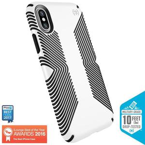 Speck Grip Presidio - Etui iPhone X (biay/czarny) - 2859480821