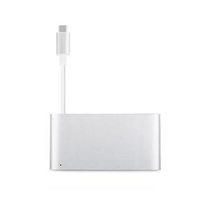 Moshi USB-C Multiport Adapter - Aluminiowy hub 3-w-1 USB-C/Thunderbolt 3 (Silver) - 2859480887