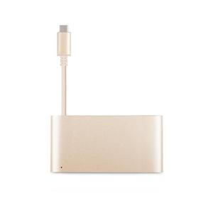 Moshi USB-C Multiport Adapter - Aluminiowy hub 3-w-1 USB-C/Thunderbolt 3 (Satin Gold) - 2859480888