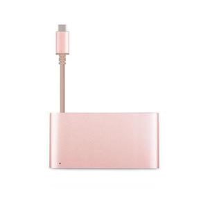 Moshi USB-C Multiport Adapter - Aluminiowy hub 3-w-1 USB-C/Thunderbolt 3 (Golden Rose) - 2859480889