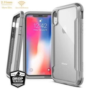 X-Doria Defense Shield - Etui aluminiowe iPhone XR (srebrna ramka) - 2859481079