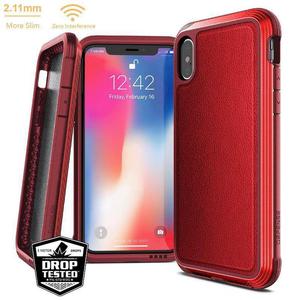 X-Doria Defense Lux - Etui pancerne iPhone Xs / X (czerwona skra) - 2859481087