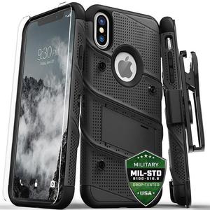 Zizo Bolt Cover - Pancerne etui iPhone Xs Max ze szkem na ekran (czarny) - 2859481098