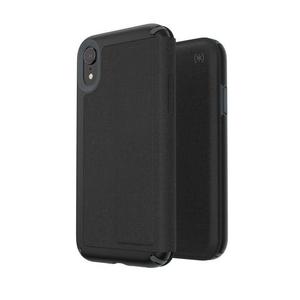 Speck Presidio Folio - Etui iPhone XR z kieszeni na karty + stand up (czarny) - 2859481336