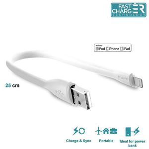 PURO Soft Charge&Sync Cable - Kabel USB ze zczem Lightning MFi 25 cm (biay) - 2859481424