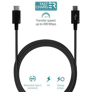PURO Type-C Charge & Sync Kabel USB-C 3.1 na Micro USB 2A 480 Mbps 1m (czarny) - 2859481428