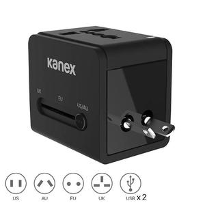 Kanex Podrny adapter zasilania US/AU/EU/UK 2xUSB 2.1A (czarny) - 2859481445