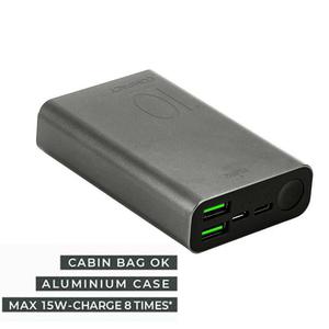 Puro Compact Power Bank - Power bank 10000 mAh, 2xUSB-A, 1xUSB-C, 15 W (szary) - 2859481586